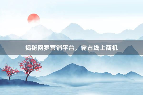 揭秘网罗营销平台，霸占线上商机